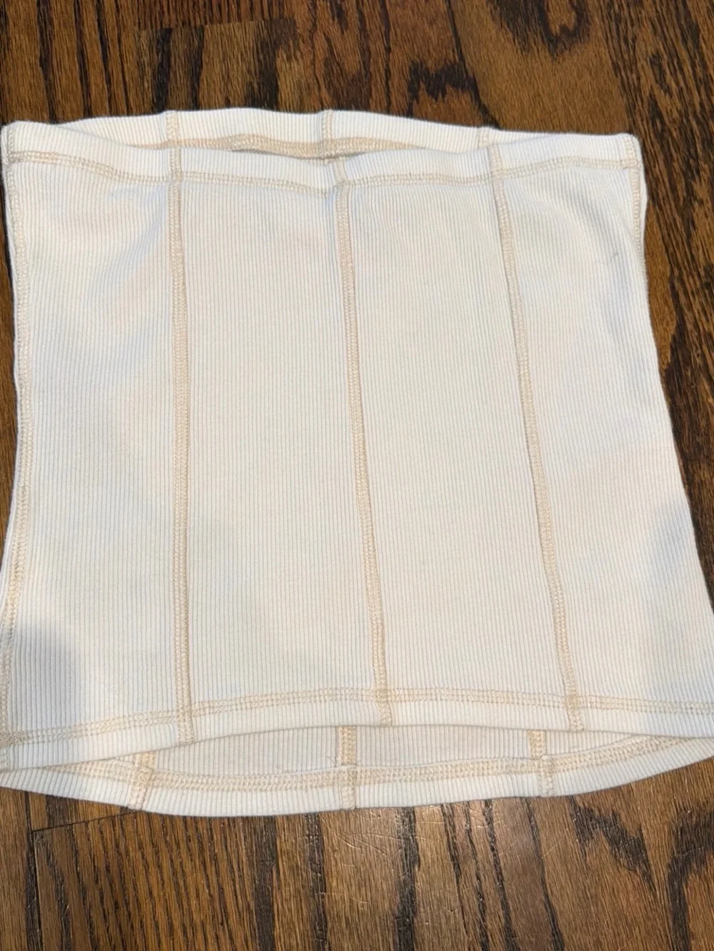H&M Cream Ribbed Tube Mini Skirt - Picture 2 of 3